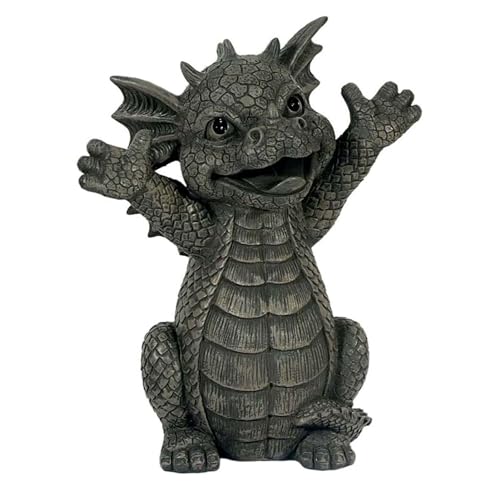 MystiCalls Gartendrache Hallo - Gartenfigur, Gartendrache, Drache von MystiCalls
