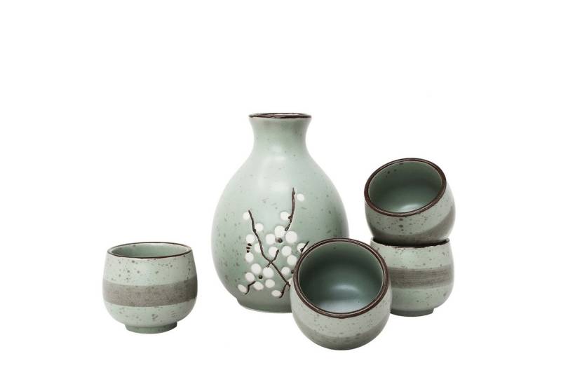 MystiCalls Schnapsglas Japanisches Sake Set für 4 Personen Japanisches Geschirr China, Keramik, Spülmaschinenfest und hitzebeständig MystiCalls Schnapsglas Japanisches Sake Set für 4 Personen Japanisches Geschirr China, Keramik, Spülmaschinenfest und hitzebeständig von MystiCalls