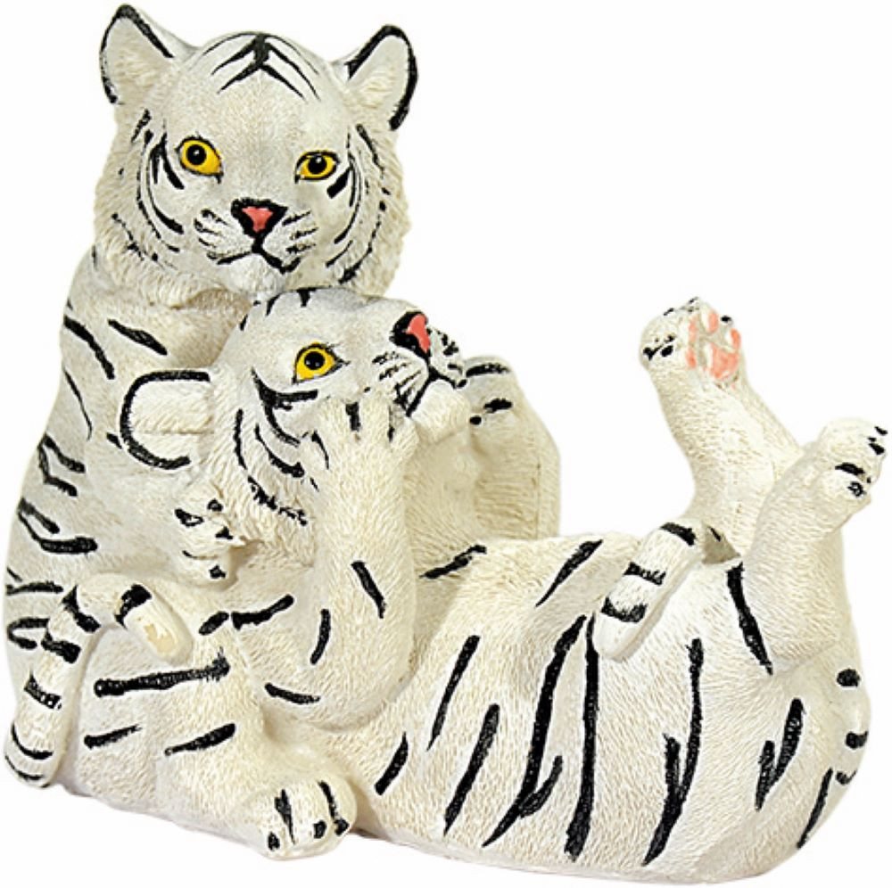 MystiCalls Tierfigur Weiße Tigerbabys spielend - Tiger Löwe Tier Baby Weißer Tiger (1 St), Tierfigur von MystiCalls