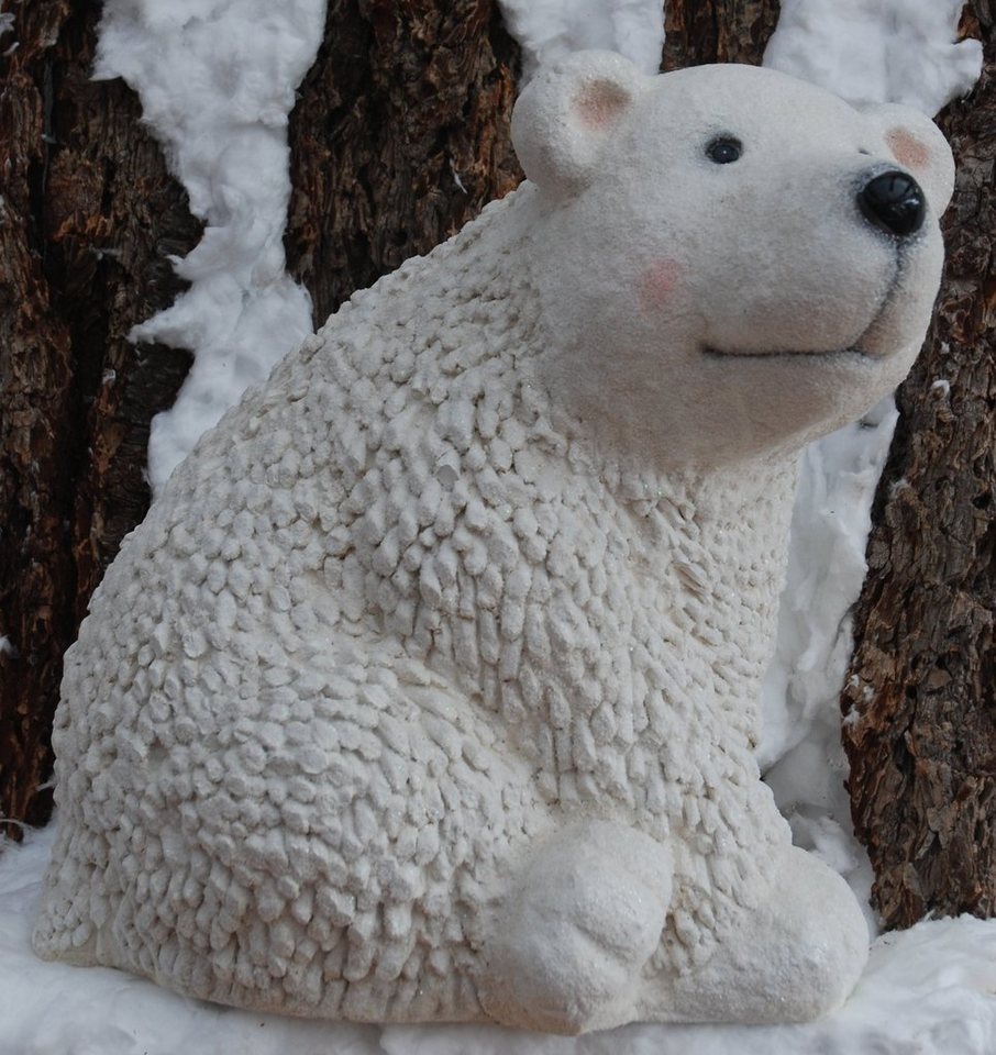 MystiCalls Weihnachtsfigur Winter Dekofigur Eisbär - Weihnachten Dekoration Figur von MystiCalls