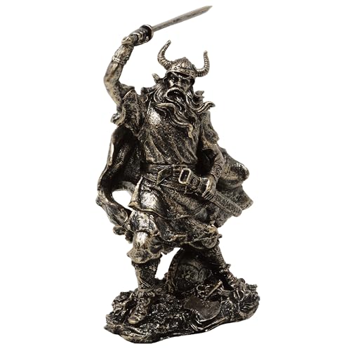 MystiCalls Wikinger mit erhobenen Schwert Wikingerfigur Figur Viking Dekoration Warrior von MystiCalls