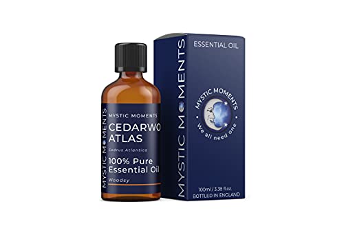 Mystic Moments | Cedarwood Atlas ätherisches Öl 100ml - reines und natürliches Öl für Diffusoren, Aromatherapie und Massage -Mischungen veganer GVO -frei von Mystic Moments