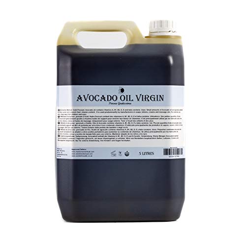 Mystic Moments | Avocado Virgin Carrier Oil 5 Liter - reines & natürliches Öl perfekt für Haare, Gesicht, Nägel, Aromatherapie, Massage und Ölverdünnung veganer GVO -frei von Mystic Moments
