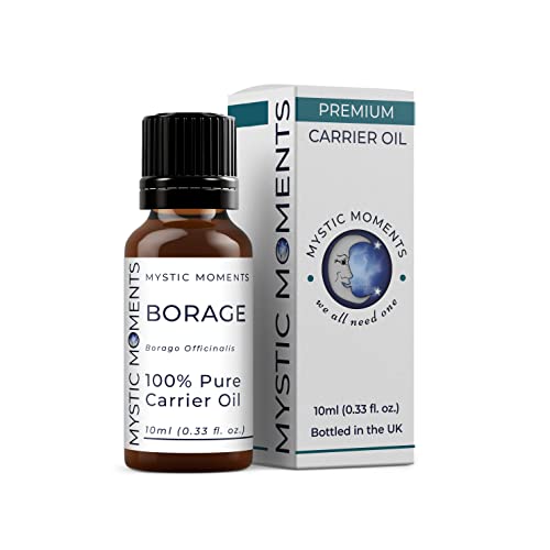 Mystic Moments | Borage -Trägeröl 10 ml - reines & natürliches Öl perfekt für Haare, Gesicht, Nägel, Aromatherapie, Massage und Ölverdünnung Veganer GVO frei von Mystic Moments