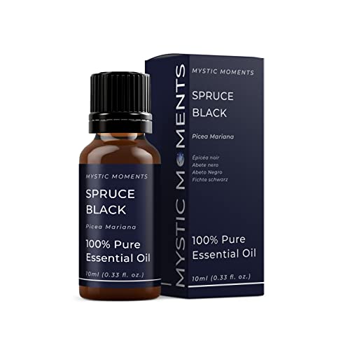 Mystic Moments | Fichte schwarzes ätherisches Öl 10ml - reines und natürliches Öl für Diffusoren, Aromatherapie und Massage -Mischungen veganer GVO -frei Mystic Moments | Fichte schwarzes ätherisches Öl 10ml - reines und natürliches Öl für Diffusoren, Aromatherapie und Massage -Mischungen veganer GVO -frei von Mystic Moments