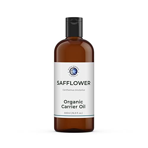 Mystic Moments | Bio -Saflor -Trägeröl 500 ml - reines & natürliches Öl perfekt für Haare, Gesicht, Nägel, Aromatherapie, Massage und Ölverdünnung Veganer GVO -frei von Mystic Moments