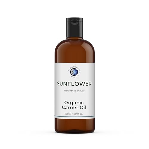 Mystic Moments | Bio -Sonnenblumenträgeröl 500 ml - reines & natürliches Öl perfekt für Haare, Gesicht, Nägel, Aromatherapie, Massage und Ölverdünnung Veganer GVO -frei von Mystic Moments