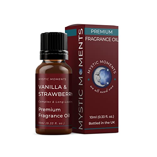 Mystic Moments | Vanille- und Erdbeerduftöl - 10 ml - perfekt für Seifen, Kerzen, Badebomben, Ölbrenner, Diffusoren und Haut- und Haarpflegegegenstände von Mystic Moments