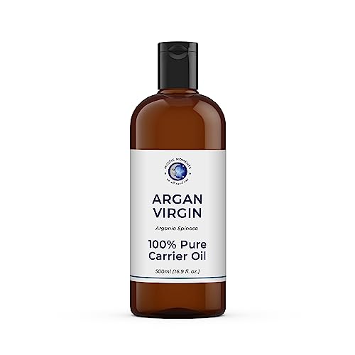 Mystic Moments | Argan Virgin Carrier Oil 500 ml - reines & natürliches Öl perfekt für Haare, Gesicht, Nägel, Aromatherapie, Massage und Ölverdünnung veganer GVO -frei von Mystic Moments