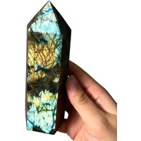 Aaa Labradorit Turm, Spitze, Madagaskar Labradorit, Natürlicher Großer Auffälliger Große Kristalle von MysticGroveCrystals