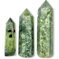 Prehnit Türme, Punkte, Kristall, Natur Prehnit, Grüne Kristall von MysticGroveCrystals