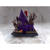 Miniatur Geisterhaus Halloween Dekoration Crystal Witch Magick Shoppe von MysticMerchantGifts