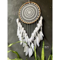 Großer Traumfänger/Weißer Boho Mutter Geschenk, Besondere Geschenke Hochzeitsdekor Vintage Dekor, Makramee von MysticcStore