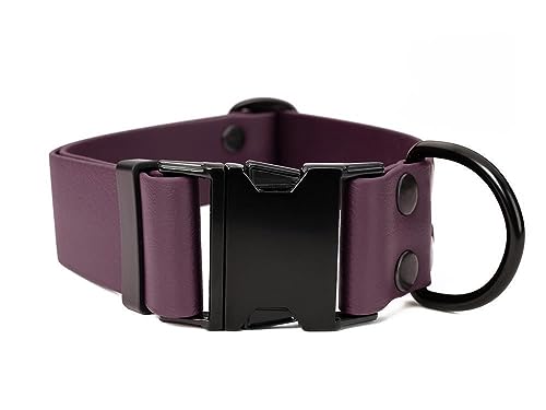 Mystique® Biothane klick Halsband 38mm weinrot 40-50cm von Mystique