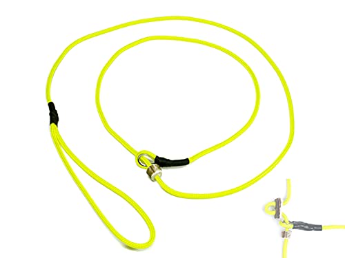 Mystique® Field Trial Moxonleine 4mm mit Zugbegrenzung 130cm neon gelb von Mystique