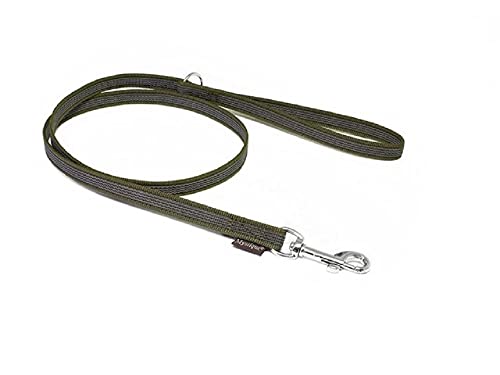 Mystique® Gummierte Leine 12mm mit Handschlaufe Standard Karabiner Khaki 1m von Mystique