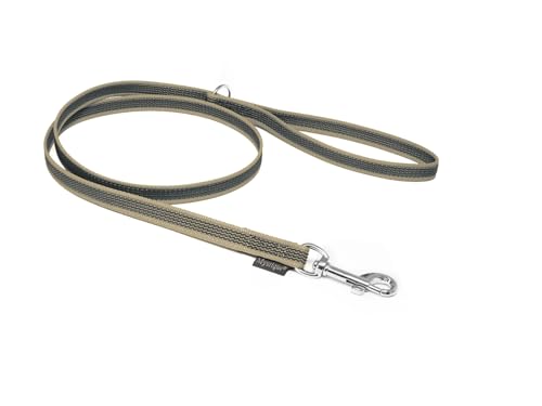 Mystique® Gummierte Leine 12mm mit Handschlaufe Standard Karabiner beige 3m von Mystique