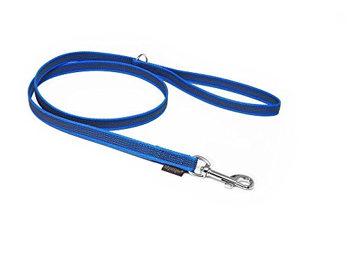 Mystique® Gummierte Leine 12mm mit Handschlaufe Standard Karabiner blau 2m von Mystique