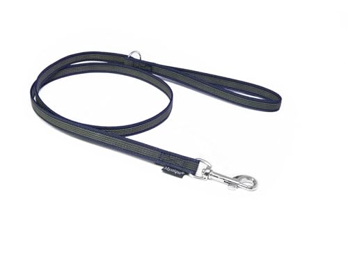 Mystique® Gummierte Leine 12mm mit Handschlaufe Standard Karabiner royal blau 1,2m von Mystique