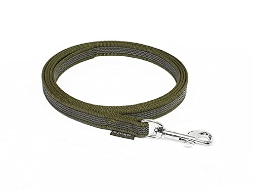 Mystique® Gummierte Leine 12mm ohne Handschlaufe Standard Karabiner Khaki 2m von Mystique