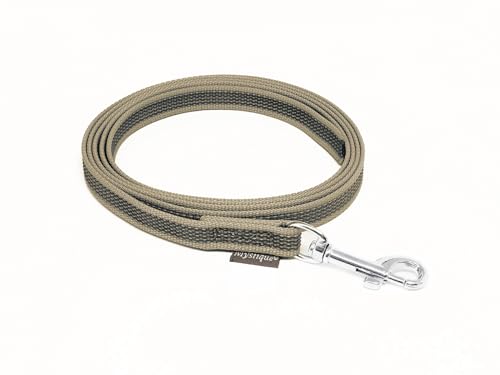 Mystique® Gummierte Leine 12mm ohne Handschlaufe Standard Karabiner beige 1m von Mystique