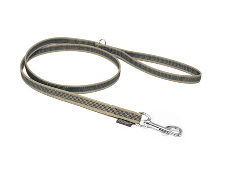 Mystique® Gummierte Leine 15mm mit Handschlaufe Standard Karabiner beige 2m von Mystique