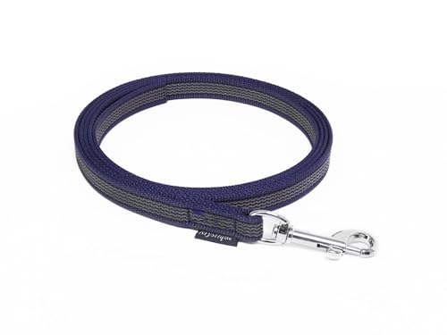 Mystique® Gummierte Leine 15mm ohne Handschlaufe Standard Karabiner royal blau 1m von Mystique