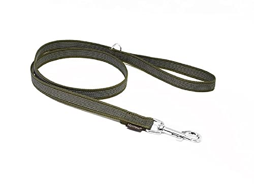 Mystique® Gummierte Leine 20mm mit Handschlaufe Standard Karabiner (1,2m, Khaki) von Mystique