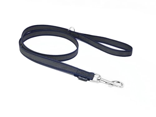 Mystique® Gummierte Leine 20mm mit Handschlaufe Standard Karabiner royal blau 3m von Mystique