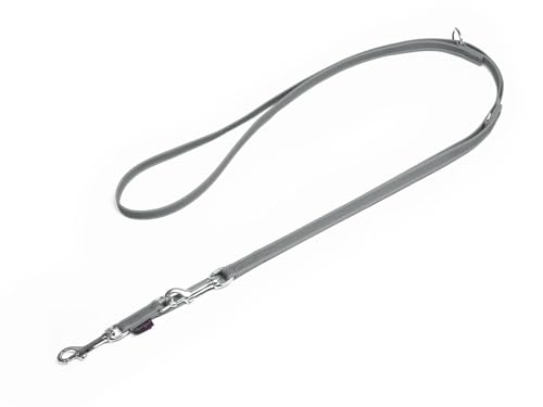 Mystique® Gummierte Umhängeleine Leine 12mm Standard Karabiner grau 2m von Mystique