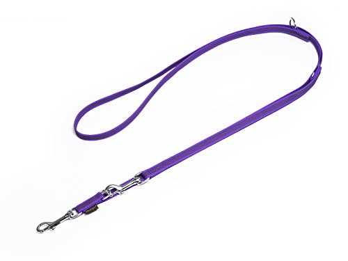 Mystique® Gummierte Umhängeleine Leine 12mm Standard Karabiner lila 2,5m von Mystique