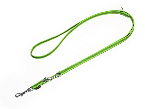 Mystique® Gummierte Umhängeleine Leine 12mm Standard Karabiner neon grün 2,5m von Mystique