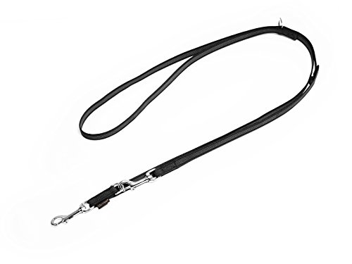 Mystique® Gummierte Umhängeleine Leine 12mm Standard Karabiner schwarz 2,5m von Mystique