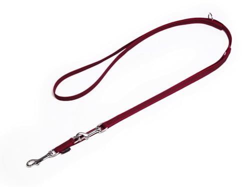 Mystique® Gummierte Umhängeleine Leine 15mm Standard Karabiner weinrot 3m von Mystique