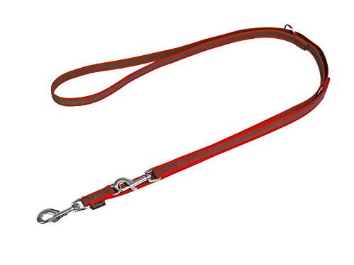 Mystique® Gummierte Umhängeleine Leine 20mm Standard Karabiner rot 2,5m von Mystique
