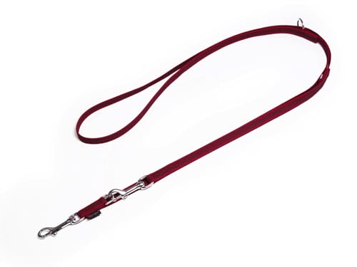 Mystique® Gummierte Umhängeleine Leine 20mm Standard Karabiner weinrot 2m von Mystique