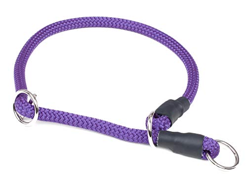 Mystique® Halsband Nylon rund mit Zugbegrenzung 8mm lila 50cm von Mystique