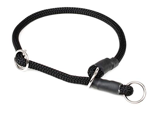 Mystique® Halsband Nylon rund mit Zugbegrenzung 8mm schwarz 55cm von Mystique