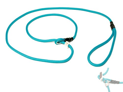 Mystique Field trial Moxonleine 6mm 130cm türkisblau mit Zugbegrenzung Mystique Field trial Moxonleine 6mm 130cm türkisblau mit Zugbegrenzung von Mystique