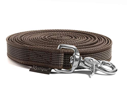 Mystique Gummierte Schleppleine 20mm mit HS rostfreiem Scherenkarabinerhaken braun 5m Mystique Gummierte Schleppleine 20mm mit HS rostfreiem Scherenkarabinerhaken braun 5m von Mystique