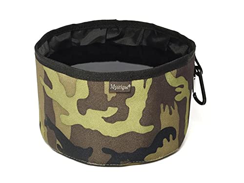 Mystique Reisetrinknapf Reisenapf mit Karabiner faltbar Faltnapf 2,0l camo von Mystique