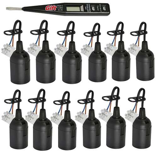 12 Stücke Fassung E27 Renovierfassung Lampenfassung Baustellenfassung E27+VDE-Spannungsprüfer/Phasenprüfer,E27 Ersatzfassung,Lampenfassung mit Kabel,Renovierfassung mit Kabel,E27 Lampenfassung 12 Stücke Fassung E27 Renovierfassung Lampenfassung Baustellenfassung E27+VDE-Spannungsprüfer/Phasenprüfer,E27 Ersatzfassung,Lampenfassung mit Kabel,Renovierfassung mit Kabel,E27 Lampenfassung von Mytovosn