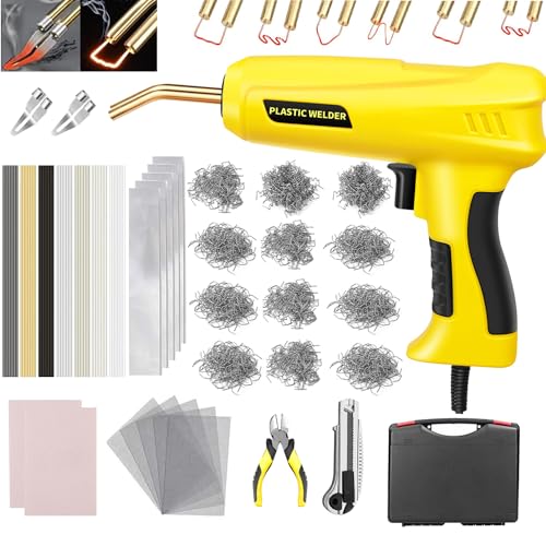 200W 2-in-1 Kunststoff Schweißen Maschine Auto Stoßstange Reparatur Set mit 1000PCS Schweißnagel& 56 Stck Schweißstäbe, 220V Kunststoff-Schweißgerät Reparieren kit für Instandsetzung Kunststoffteilen 200W 2-in-1 Kunststoff Schweißen Maschine Auto Stoßstange Reparatur Set mit 1000PCS Schweißnagel& 56 Stck Schweißstäbe, 220V Kunststoff-Schweißgerät Reparieren kit für Instandsetzung Kunststoffteilen von Mytovosn