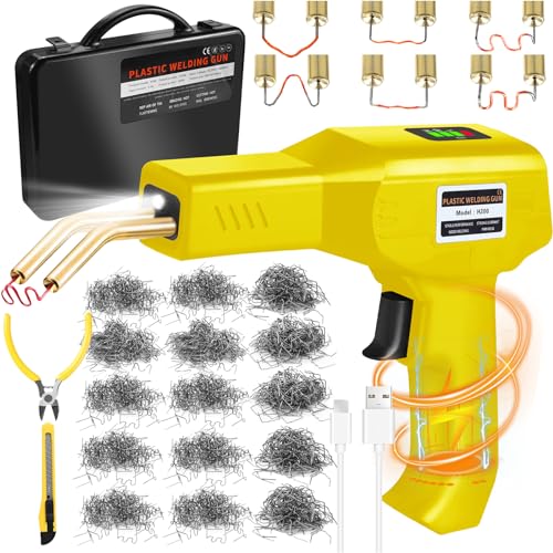 200W Kunststoff Schweißgerät Akku, mit 1050 PCS Heißhefter 5000mAh USB wiederaufladbare Kabellos Auto Schweißgerät Plastik,Tragbare Kunststoff SchweißenSet für Auto Stoßstange 200W Kunststoff Schweißgerät Akku, mit 1050 PCS Heißhefter 5000mAh USB wiederaufladbare Kabellos Auto Schweißgerät Plastik,Tragbare Kunststoff SchweißenSet für Auto Stoßstange von Mytovosn
