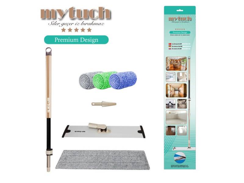 Mytuch Wischmopp Multifuntionaler Mopp, 360° drehbar, Streifen- und fusselfreies Putzen von Mytuch