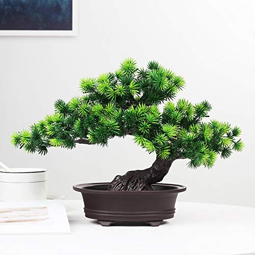 Myuilor Kleine künstliche Zen-Bonsai-Baum für Zuhause, Büro, Innendekoration, künstliche japanische Zeder, Bonsai-Baum von Myuilor