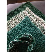 Waschlappen, Spültuch - Geschenkset Grün/Weiß Von Mwc von Mywaycrochet