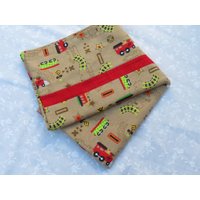 Zug Flanell Kissenbezug, Handgefertigte Kinderbettwäsche von MzGeezCreations