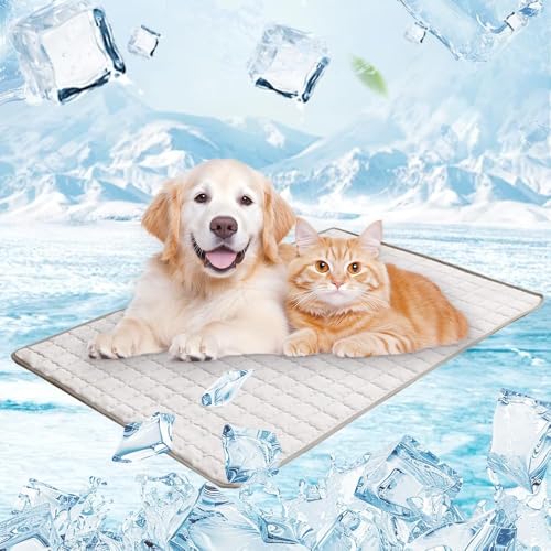 Mzzsveuy 2025 Neue Kühlmatte für Hunde, Hundekühlmatte, wasserdichte Kühlung Hundematten, langlebige Kühlmatten für Hunde und Katzen im heißen Sommer, hält Kühlungen für Haustiere (70 x 50) Mzzsveuy 2025 Neue Kühlmatte für Hunde, Hundekühlmatte, wasserdichte Kühlung Hundematten, langlebige Kühlmatten für Hunde und Katzen im heißen Sommer, hält Kühlungen für Haustiere (70 x 50) von Mzzsveuy