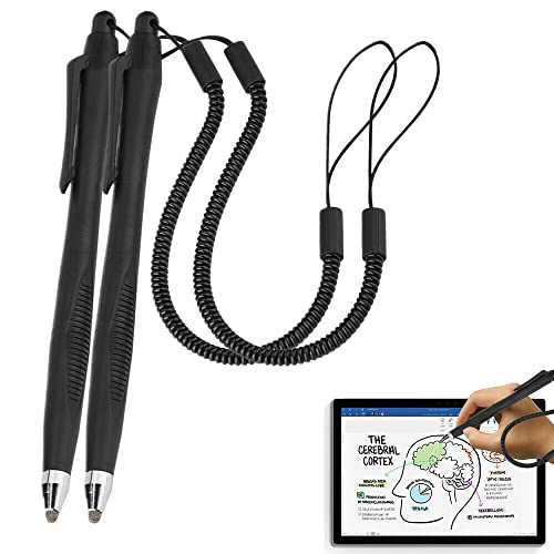 2 Stück Eingabestifte für Touchscreens, kompatibel mit Samsung/L//Gg/Huawei Mate 9 und 10 Tablet Pro Tablet PC Eingabestift Touchscreens Handy S Pen mit Lanyard Zubehör von N+B